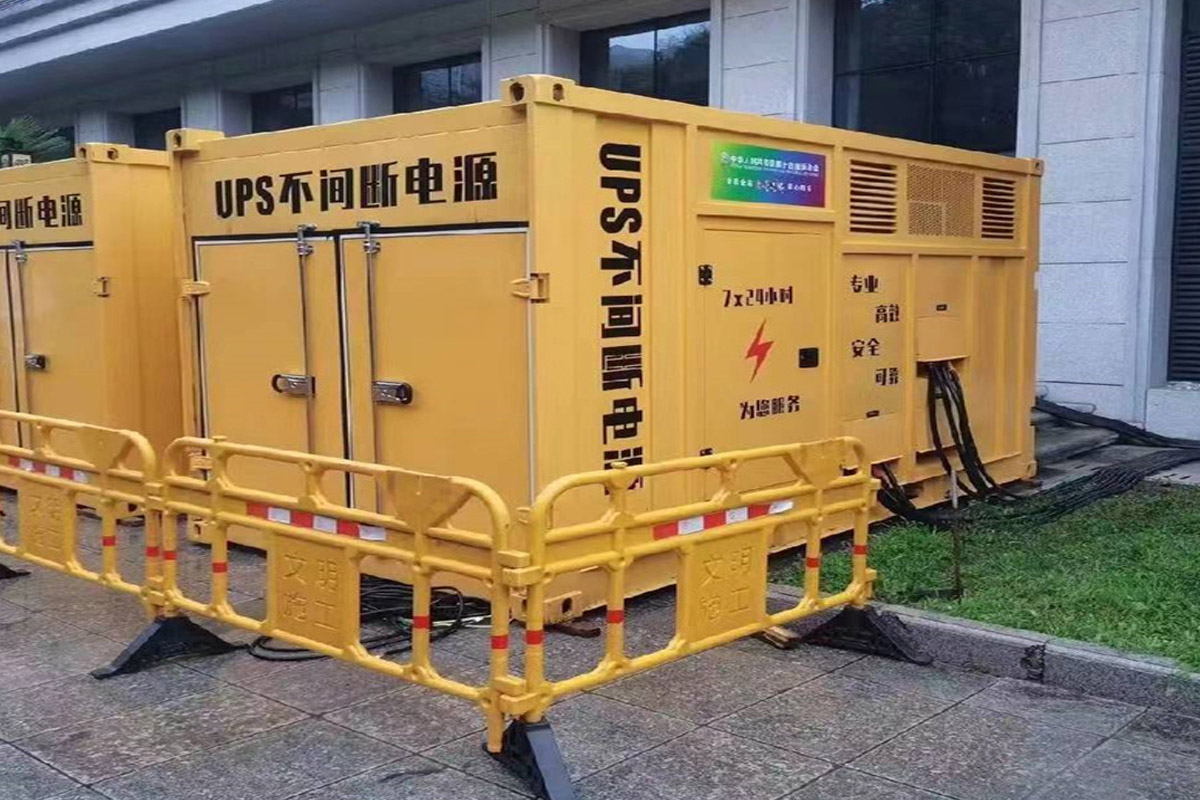 三亚发电机租赁施工现场
